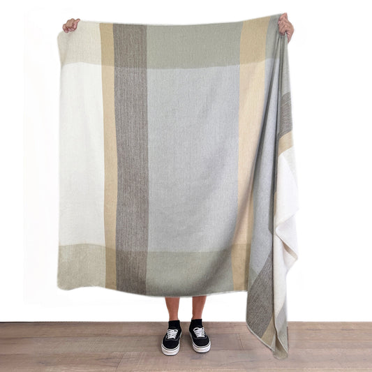 Alpaca Throw Blanket - Salt Flat