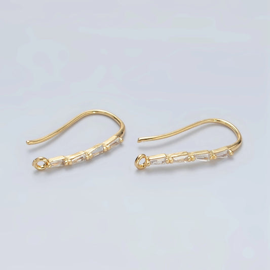 Stone French Hook Earrings