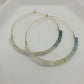 Moss Aquamarine Dipped Hoops