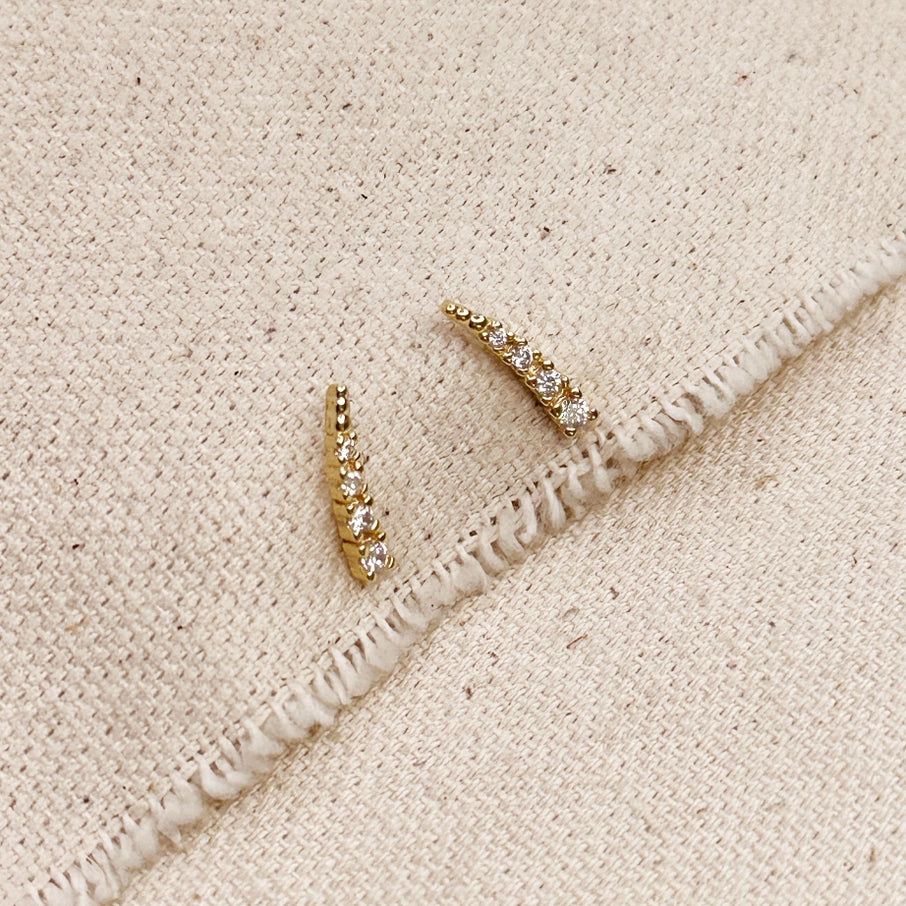 Mini Cubic Zirconia Climber Studs