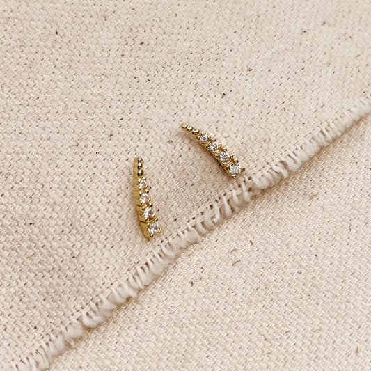 Mini Cubic Zirconia Climber Studs