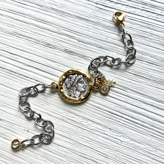 Ancient Coin Charm Bracelet