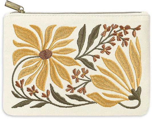 Embroidered Zip Pouch