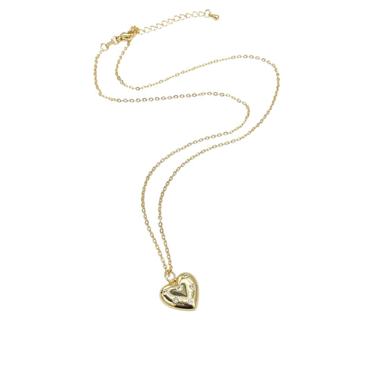 Crystal Accents Heart Necklace