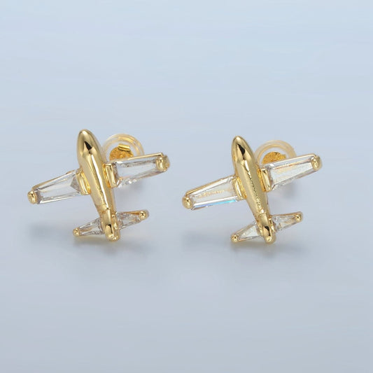 Airplane Baguette Studs