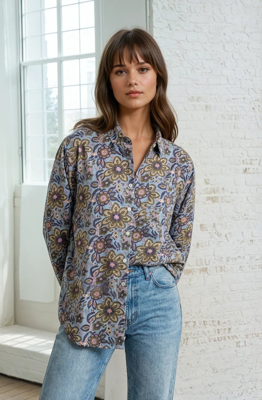 Hanover Floral Boyfriend Shirt
