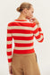 Lia Striped Rib Knit Top