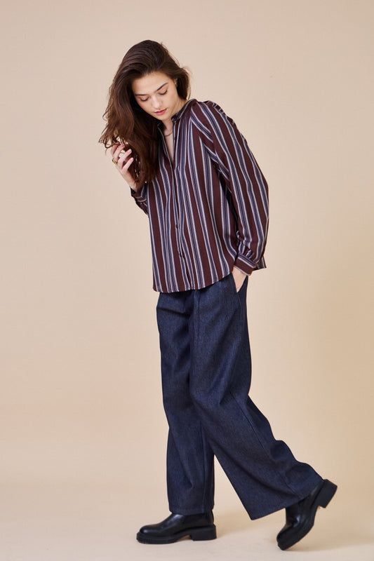 Striped Button Up Blouse