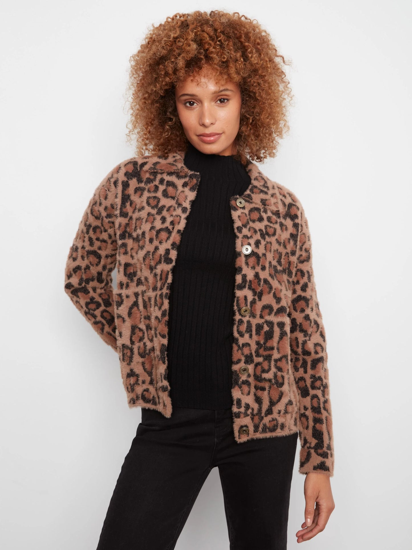 Jacquard Leopard Jacket