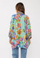 Aqua Reversible Floral Kimono