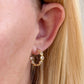 Bezel Cubic Zirconia Hoops