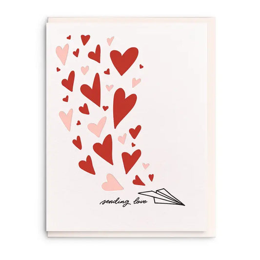 Valentines Plane Greeting Card