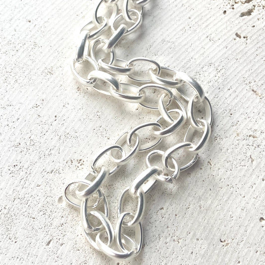 Matte Silver Chunky Necklace