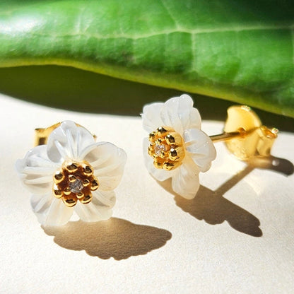 Mother of Pearl Petal Studs