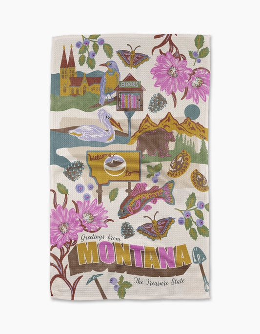 Greetings from Montana Kitchen Towel