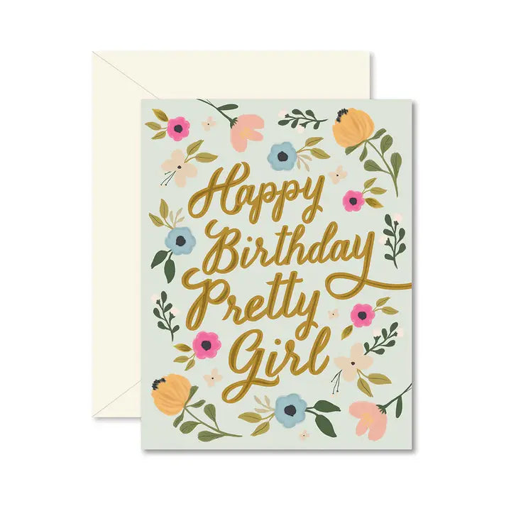 Pretty Girl Birthday Card