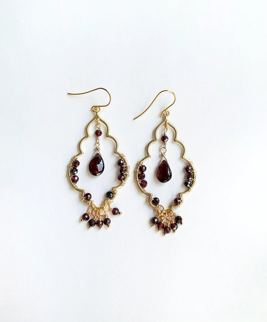 Moroccan Garnet Earrings