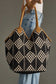 Black & Cream Diamond Pattern Tote