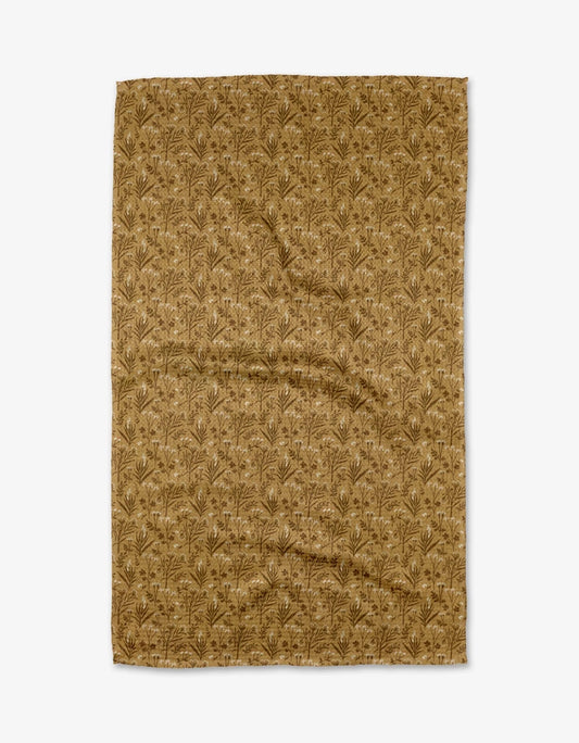 Golden Fall Flowers Kitchen Towel