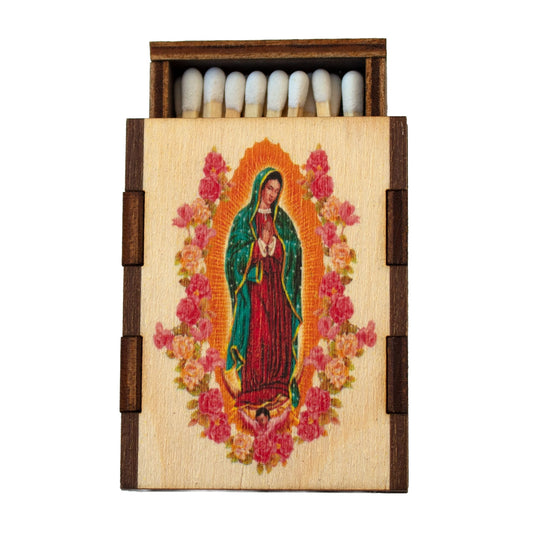 Virgin Mary Wooden Matchbox