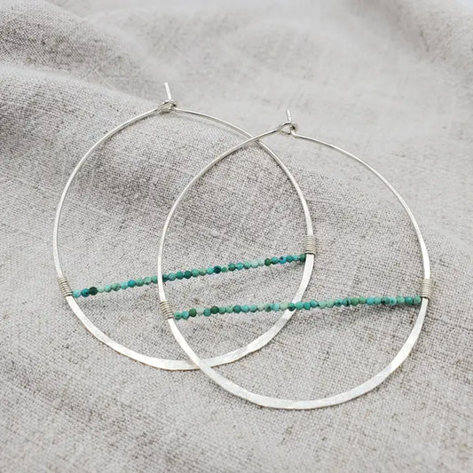 Turquoise Horizon Hoops