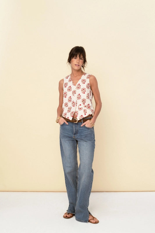 Block Print Vest