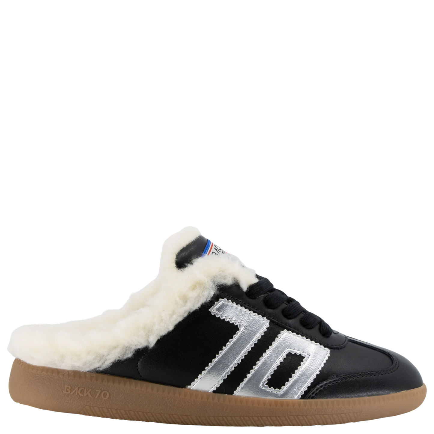 Easter Backless Sneaker - Black Silver