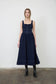 Denim Lace-Up Front Dress
