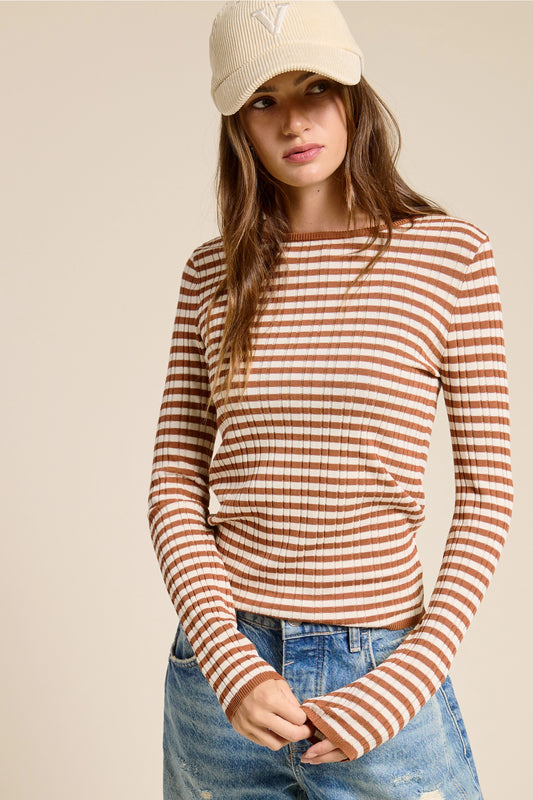 Striped Long Sleeve Top