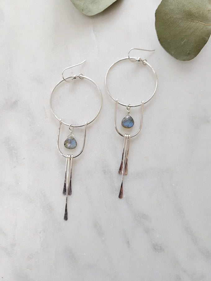 Labradorite Fringe Earrings