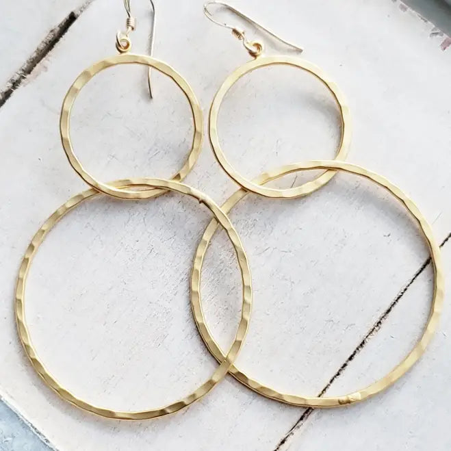 Hammered Circle Earrings