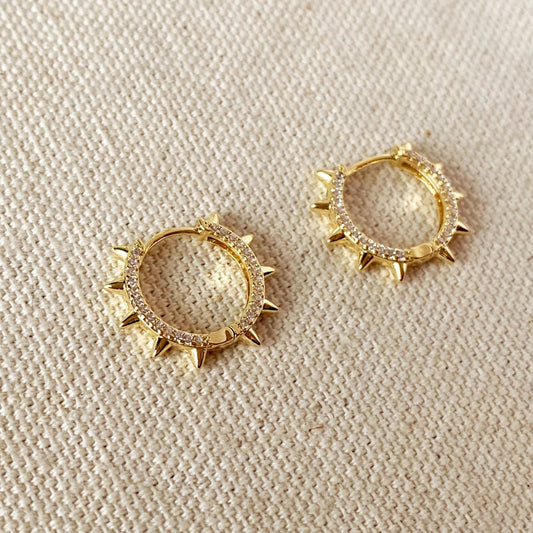 Cubic Zirconia Spike Huggies