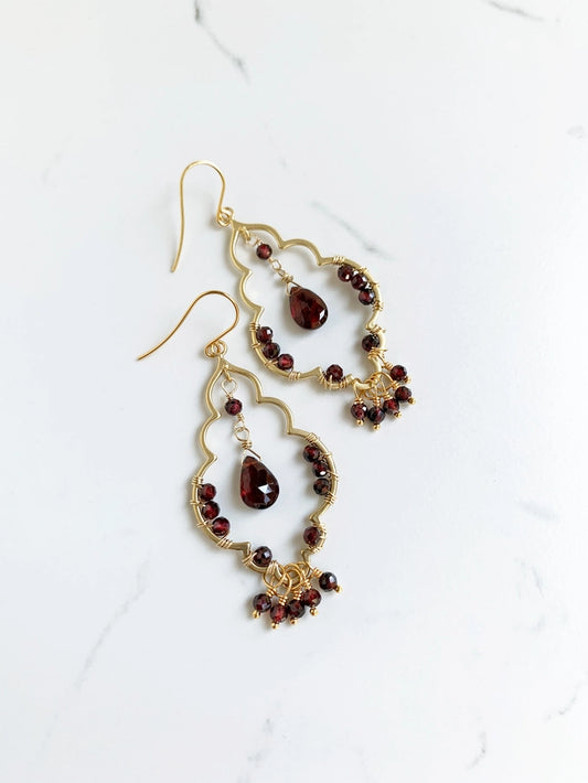 Moroccan Garnet Earrings