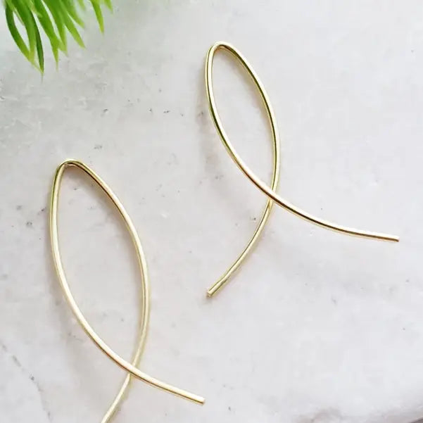 Infinity Wishbone Threader Earrings