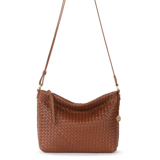 Melrose Woven Crossbody - Cognac