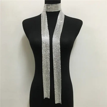 Sequins Neck Tie Scarf