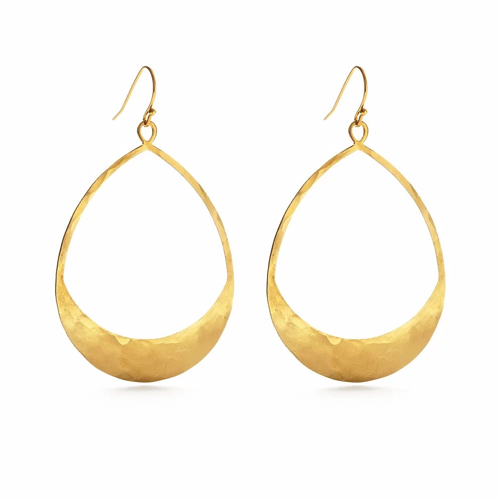 Hammered Teardrop Earrings