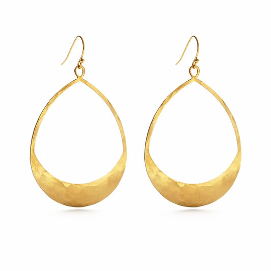 Hammered Teardrop Earrings