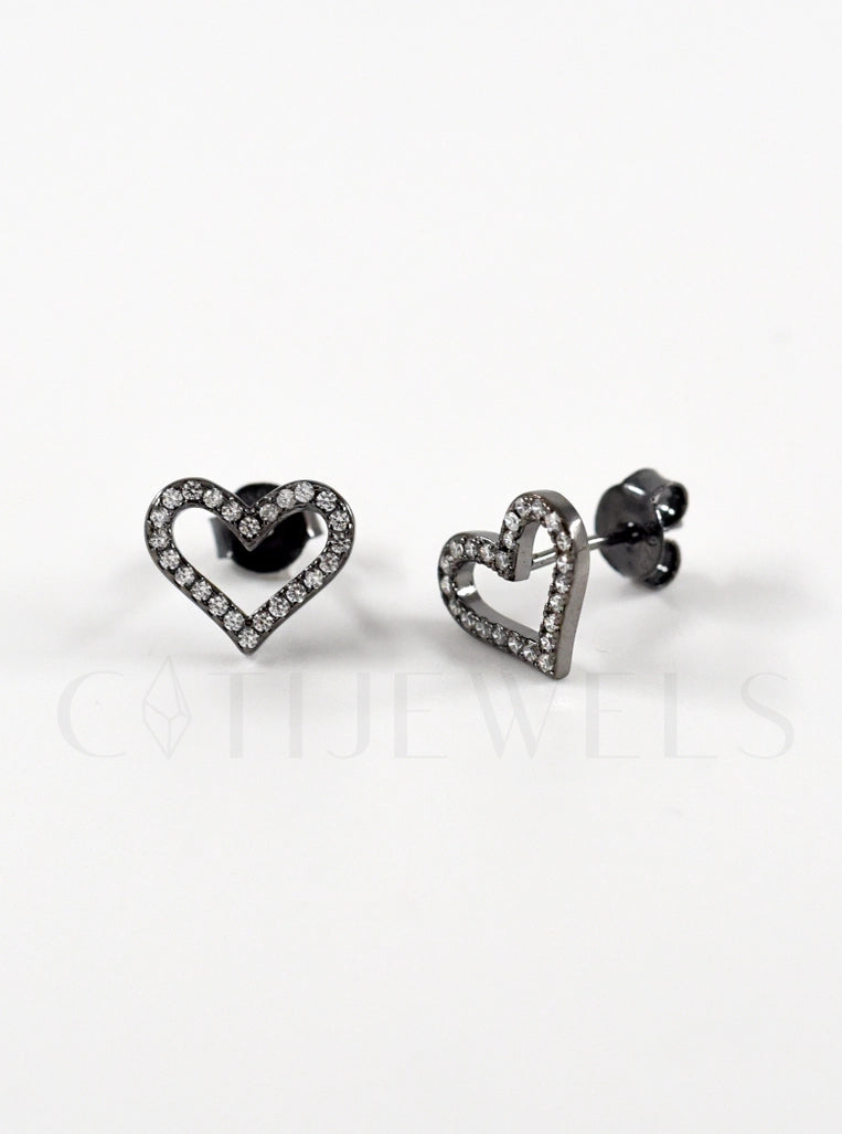 Hollow Heart Studs