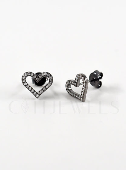 Hollow Heart Studs