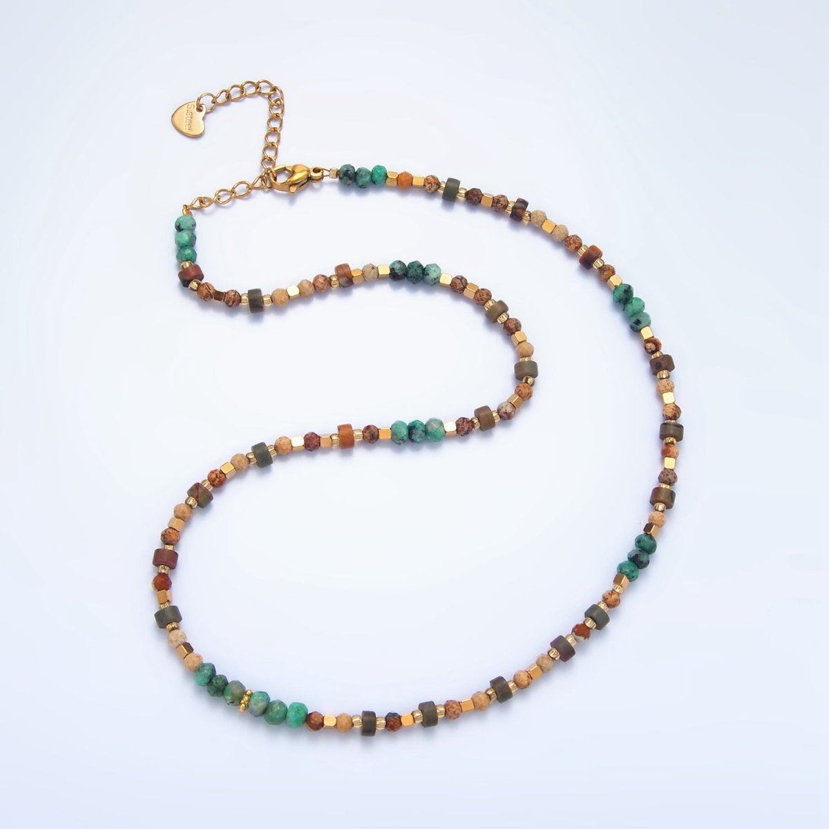 Multifaceted Turquoise Citrine Necklace