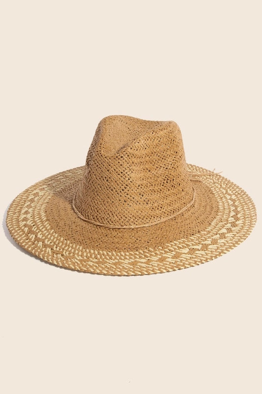 Two Tone Straw Hat