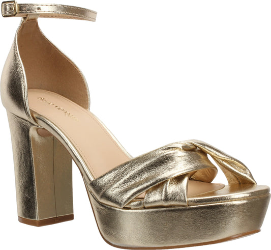 Julie - Leather Dress Sandal - Gold