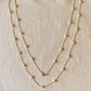 18k Gold Filled Long Wrap Around Pearl Necklace