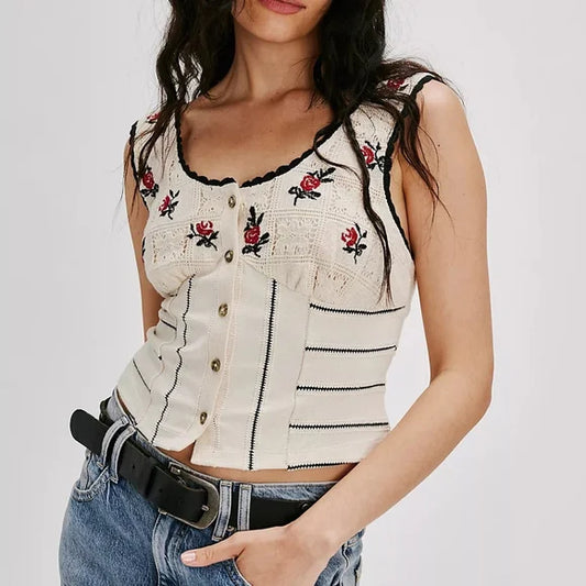 Rose Bud Knit Top