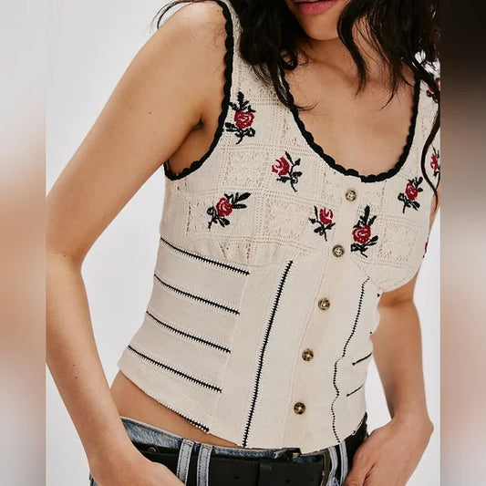 Rose Bud Knit Top