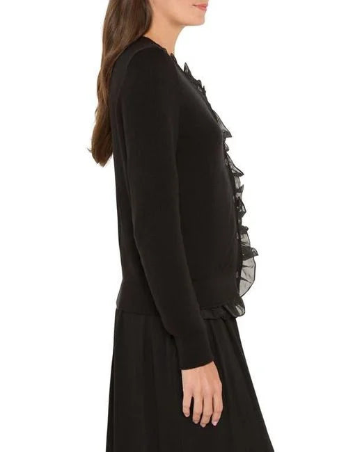 Mixed Media Ruffle Cardigan