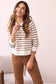 Striped Collared Cardigan