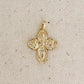 18k Gold Filled Catholic Four-Way Cross Pendant