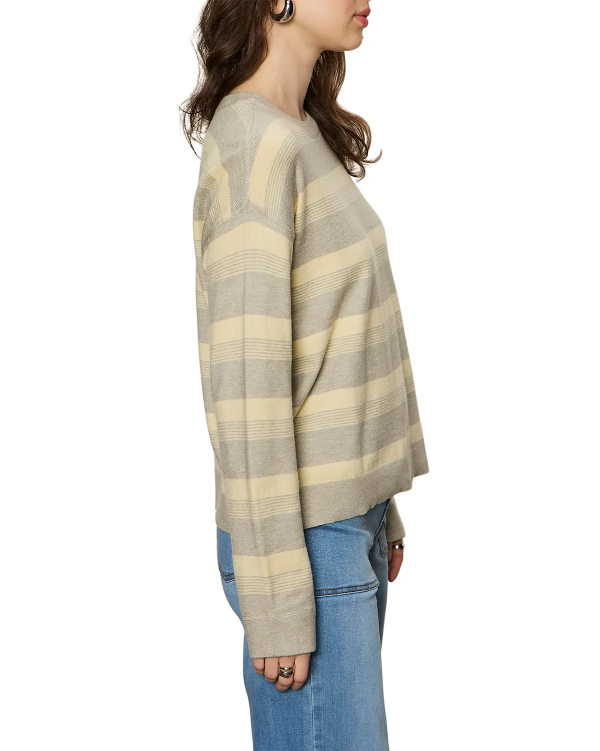 24/7 Striped Popover Sweater